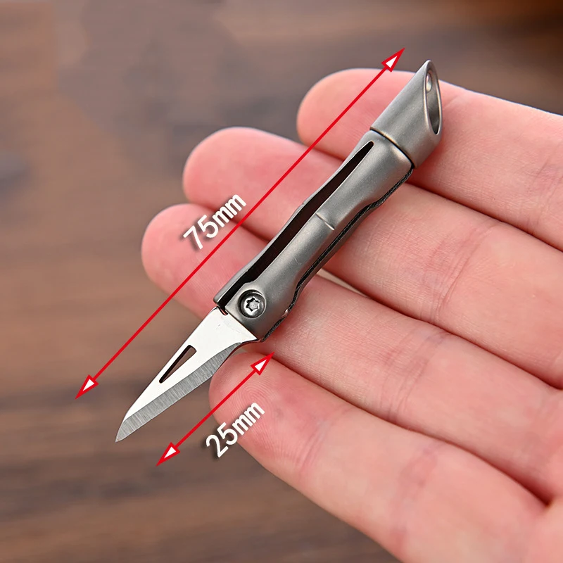 Imagem -03 - Titânio Faca Dobrável Edc Portátil Bolso Faca Utilitário Chave Karambit cs ir Auto-defesa Sobrevivência Multi-ferramenta Facas Clone Presente