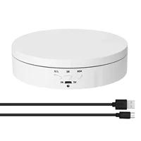 Soporte de exhibición de espejo giratorio motorizado, plato giratorio de 360 grados, soporte para joyería, fuente de alimentación USB, disparo giratorio, tres velocidades