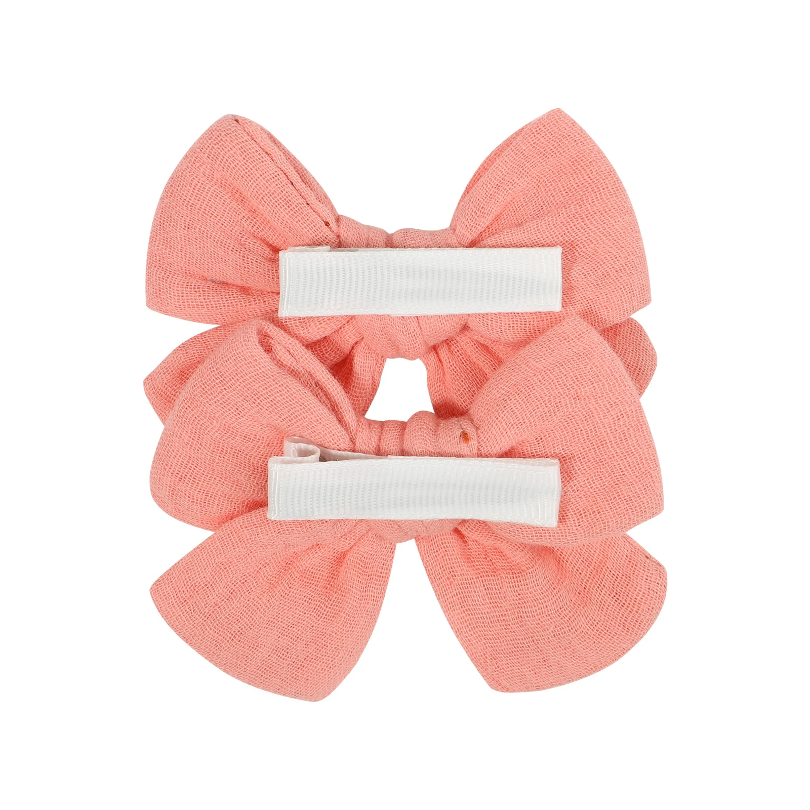 2Pcs/set Cotton Kids Bows Hair Clips for Girls Bowknot Hair Clips Cute Barrettes Headwear Kids Safety Hairpin Hair Accessories