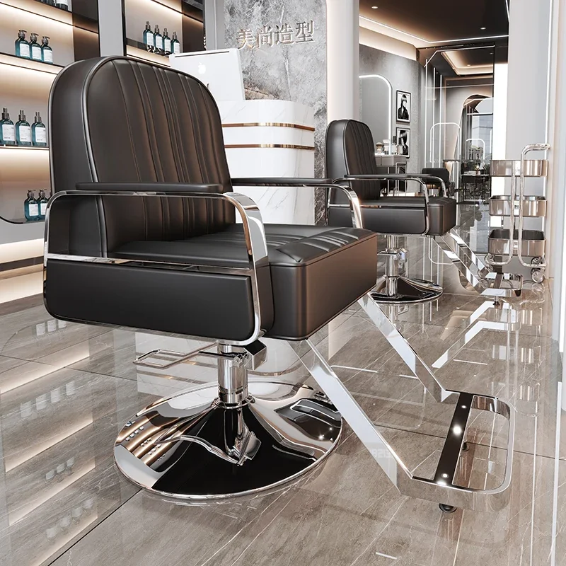 Inklapbare voetensteun kapperstoel professionele moderne salonstoel comfortabele luxe Silla De Corte De Pelo salonmeubilair