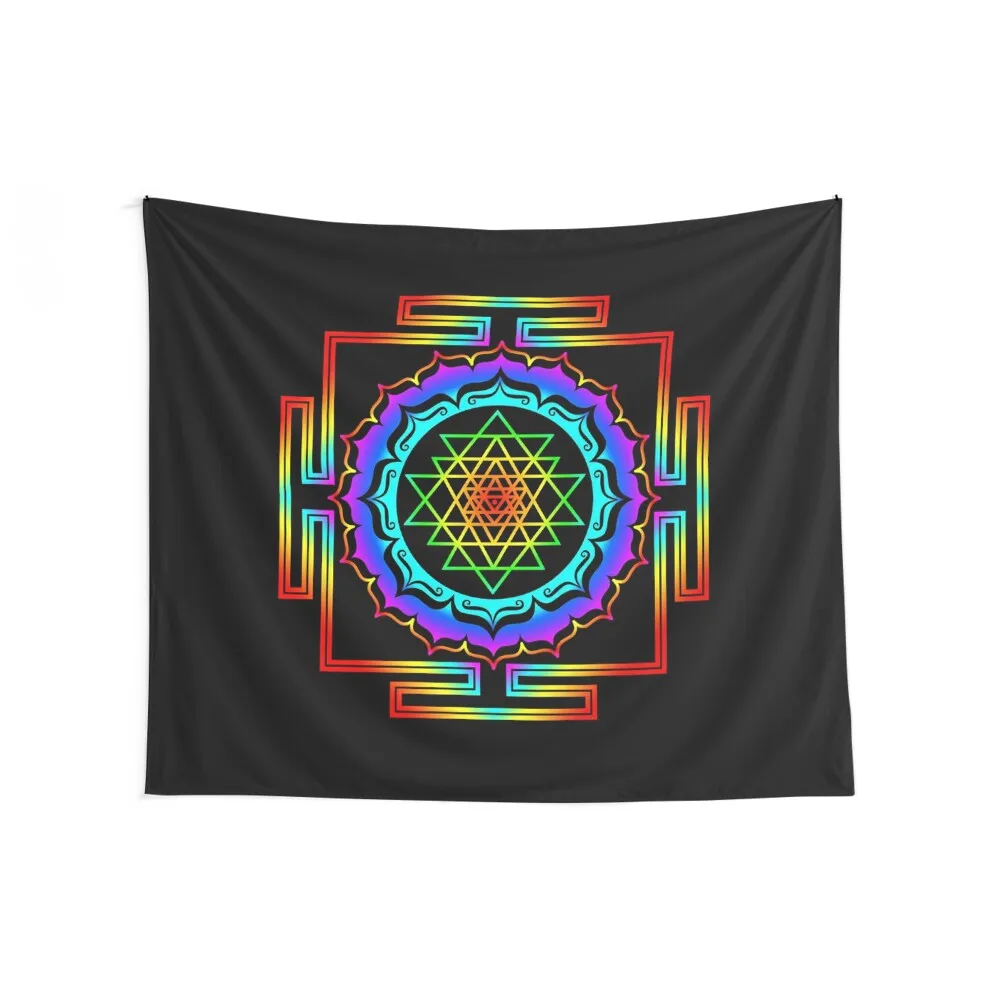 Shri Yantra - Cosmic Conductor of Energy, Rainbow Tapestry Bedroom Decor Things To The Room Tapestry