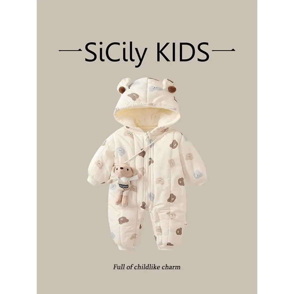 

Зимний комплект SiCily Kids из хлопка с флисовой подкладкой для малышей: удобная одежда для мальчиков и девочек