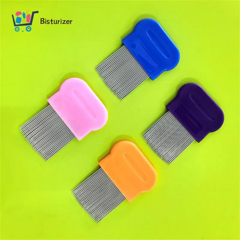 

Long Teeth Hair Lice Comb Stainless Steel Flea Nit Dust Removal Super Fine Brush Long Teeth Hair Lice Comb Density Teeth Brush