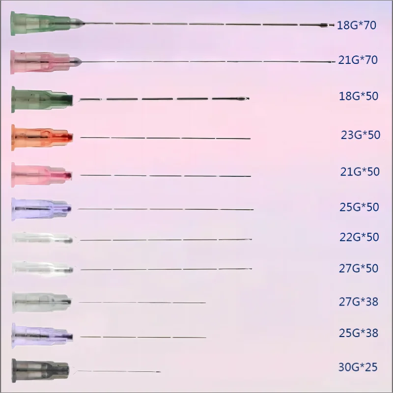 เข็มปลายเข็มไมโครปลายทื่อเข็มฉีดยาทางการแพทย์18g 21g 22g 23g 25g 27g 30g