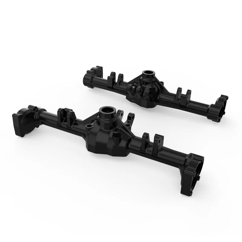 6061 Aluminum Alloy,Front&Rear Axle Housing for 1/7 RLAARLO MK07/JK07 RC Crawler, Black/Silver Optional, Strength Upgrade Parts