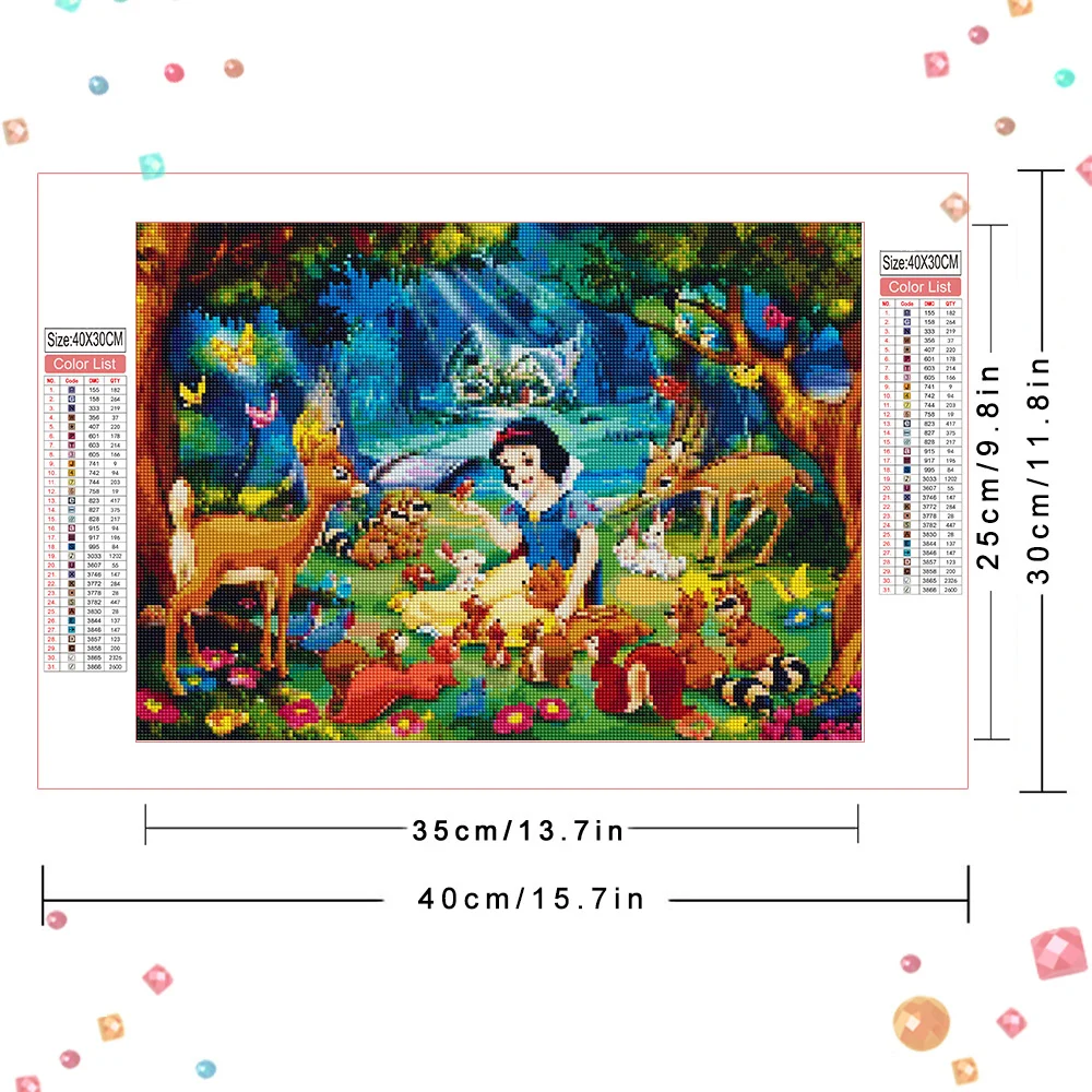 Disney Diamond Painting Mickey Mouse Full Round Square Diamond Mosaic Cartoon Craft Kit Home Decor Gift