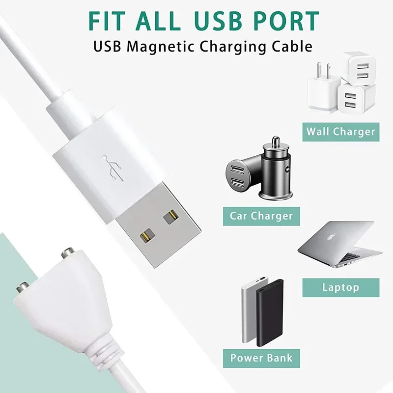 New Magnetic USB DC Charger Cable Replacement Charging Cord-(10MM-0.39Inch/8MM-0.31In）