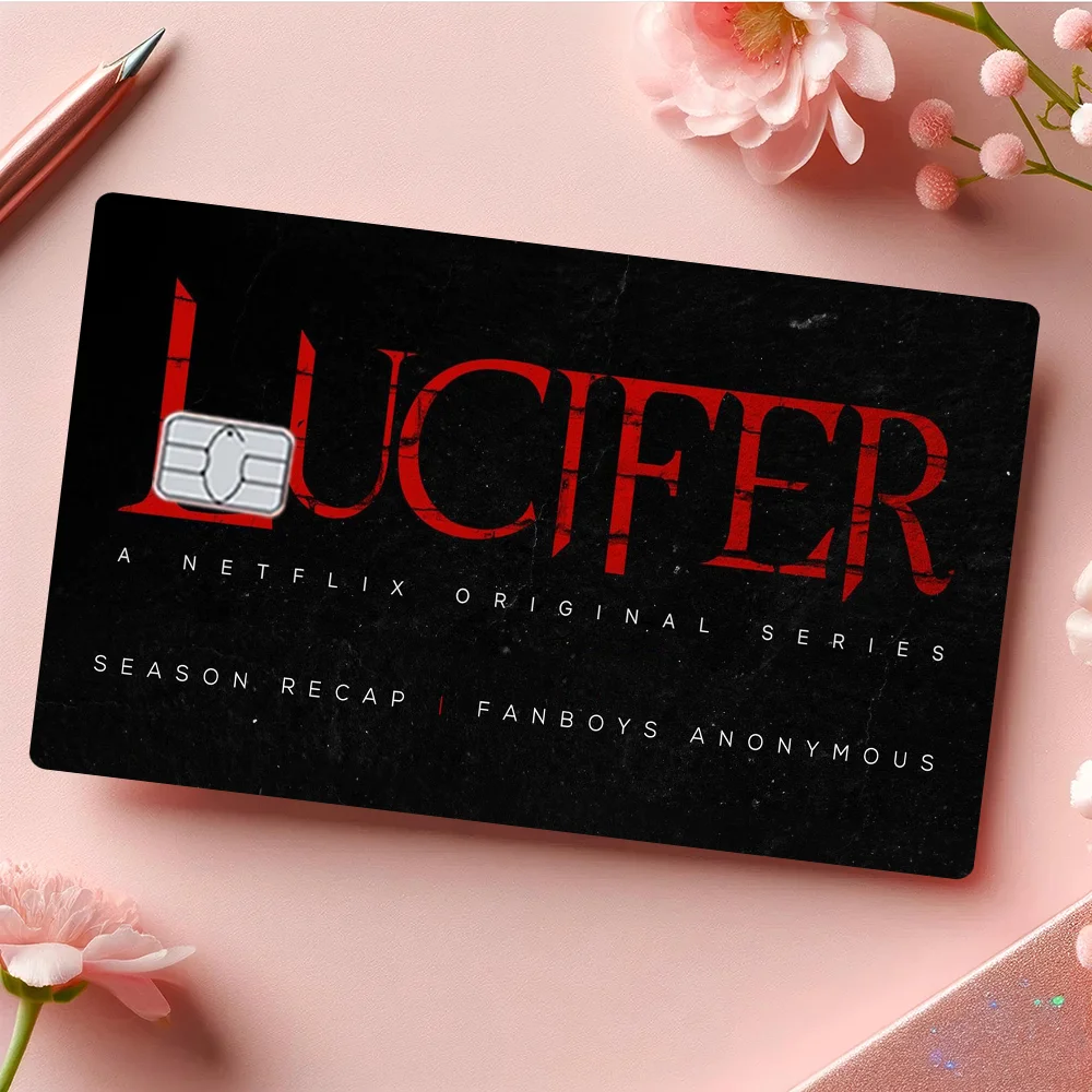 ملصقات بطاقة الائتمان Hello Detective Degenerate Angel Lucifer لـ VISA Bank Bus Metro Access Card غطاء طبقة رقيقة واقية