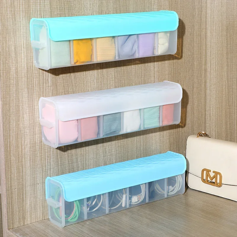 Wall Hanging Transparent Underwear Panties Storage Box Socks Storage Box Closet Organizer Bedroom Storage Organizer