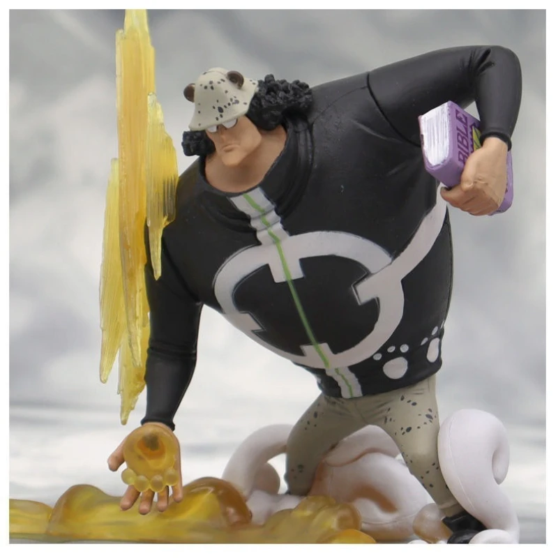 Anime 10CM One Piece Luffy Tyrant Bear Big Bear Hand-made Statue Action Figure PVC Model Doll Collection Toy Gift Ornament