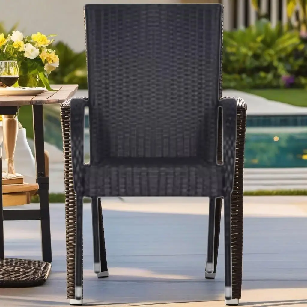 Stylish 3-Piece Black Patio Dining Set for Outdoor Comfort & Elegance