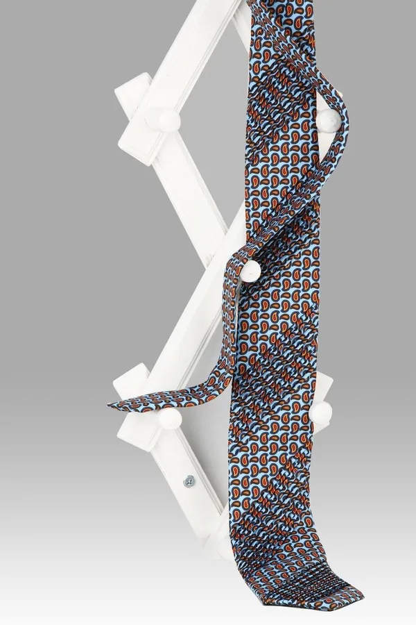 Blue Paisley Pattern Piliseli Tie CRK45