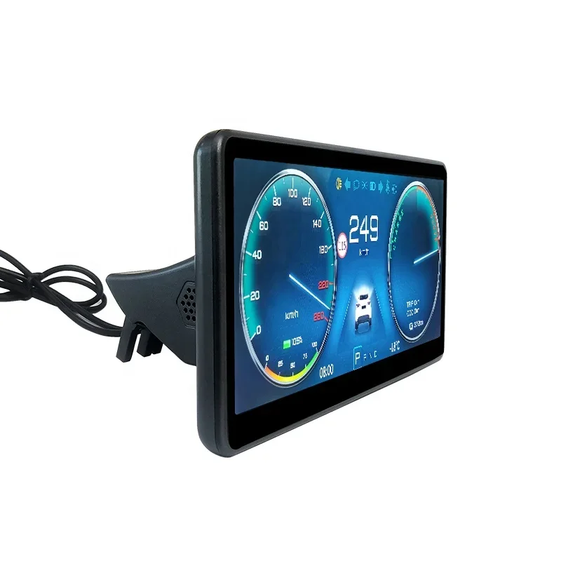 Car LCD Instrument Cluster Usb Tesla Capacitive Touch Screen Linux Car Play Android Auto Android Car Multimedia Player