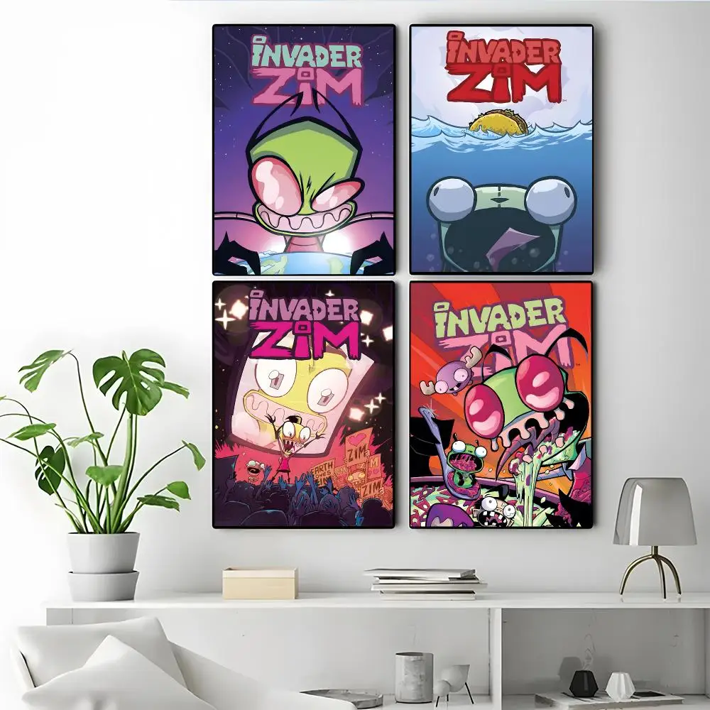 Invader ZIM Poster Modern Elegant Wall Stickers, Home Decor Poster, Wall Art for Living Room & Dorm