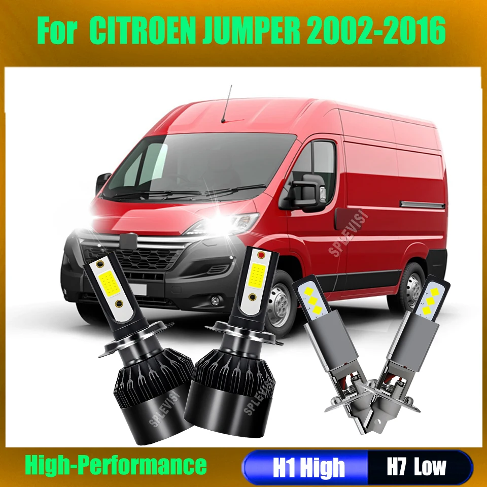 

H1 H7 LED Headlight Bulbs High Low Beam -incredible 300% increase in brightness For CITROEN JUMPER 2002 2003 2004 2005 2006-2016