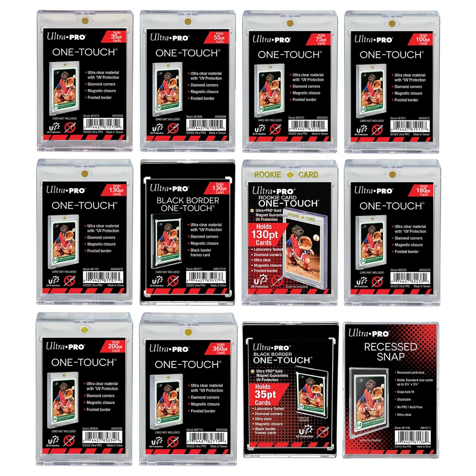 Ultra Pro TCG UV ONE-TOUCH Magnetic Holder 35/55/75/100/130/180/200/260  Rookie Black Frame Card Protectors (Multiple Options) - AliExpress 26