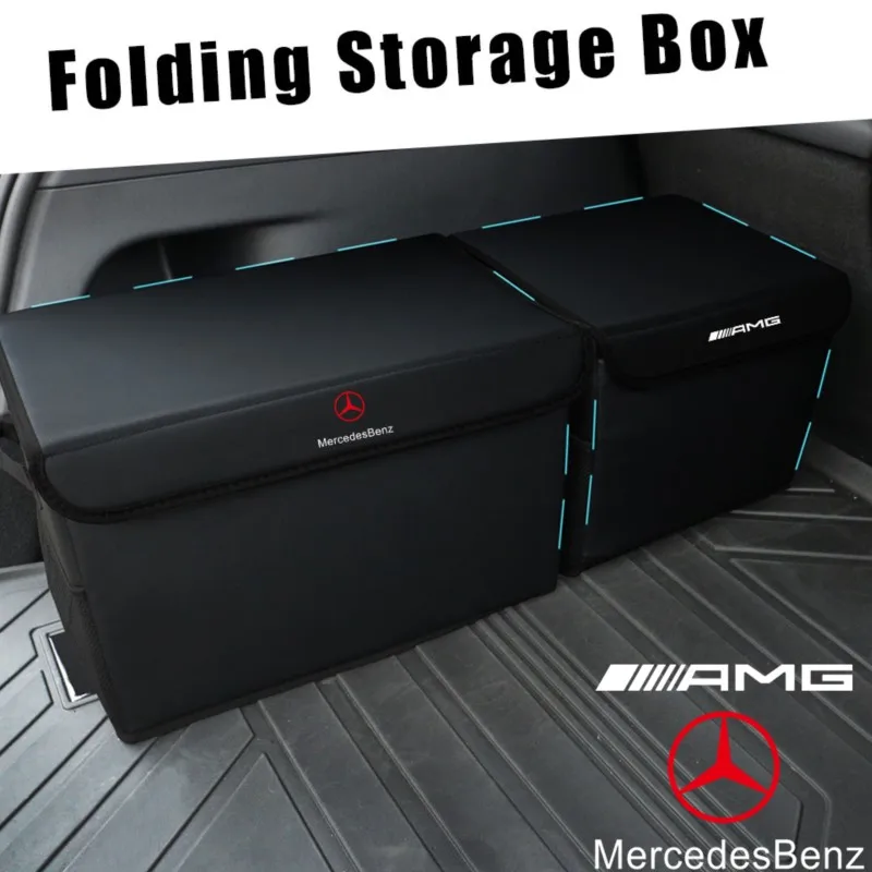 Car Trunk Organizer Box Large Capacity Storage Bags Folding Case Auto Accessories For Mercedes Benz Exclusive AMG W108 W124 W126