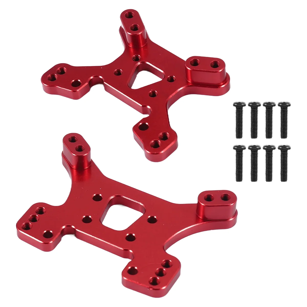 A72I 144001 Part Front and Rear Shock Tower Board Set Replacement Accessories Parts for 144001 1/14 4WD RC Car,Red