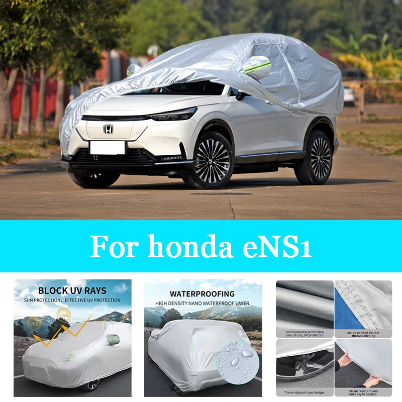 

Автомобильный чехол, уличный, полностью внешний, снежный чехол, солнцезащитный козырек, водонепроницаемая, пылезащитная защита со светоотражающими полосками для Honda ENS1