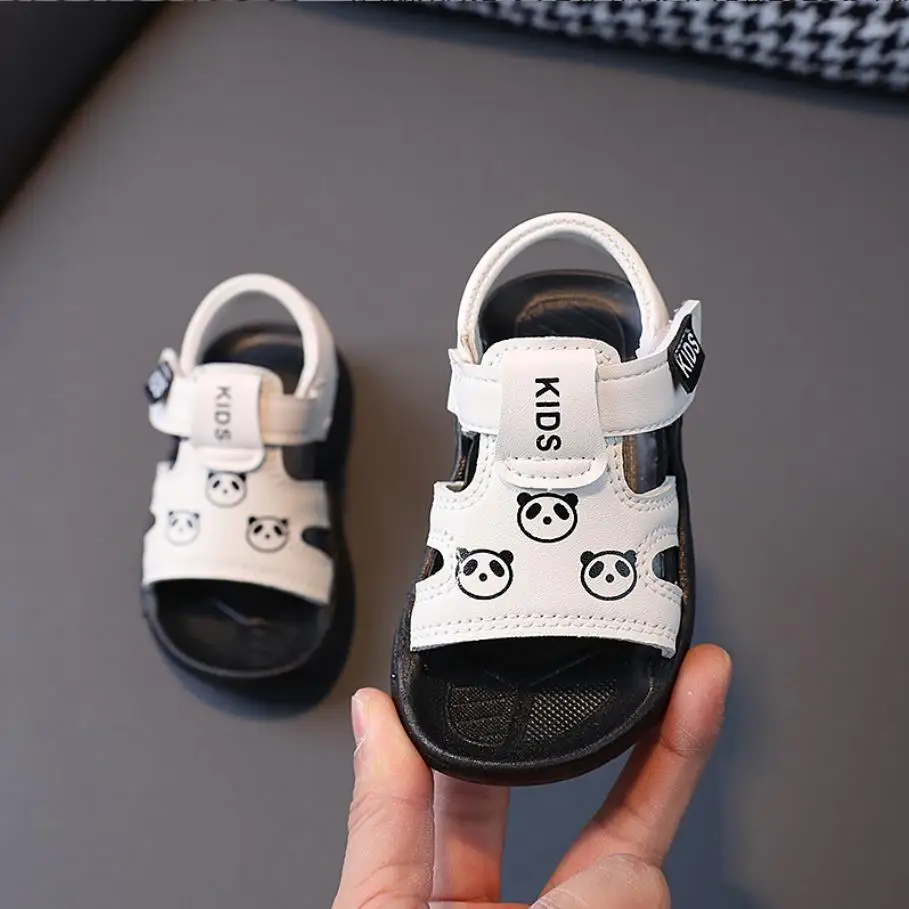 Sandalias antideslizantes para bebés de 1 a 6 años, zapatos de playa de suela suave con dibujos animados, zapatillas informales para caminar