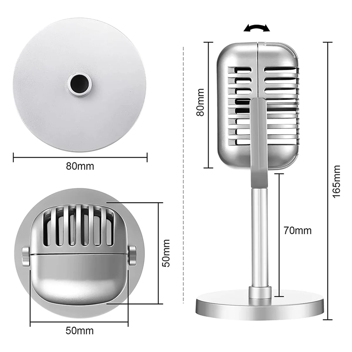 Grote verkoop Klassieke retro dynamische zangmicrofoon Vintage microfoon Universele standaard voor live optredens Karaoke Studio-opname Goud