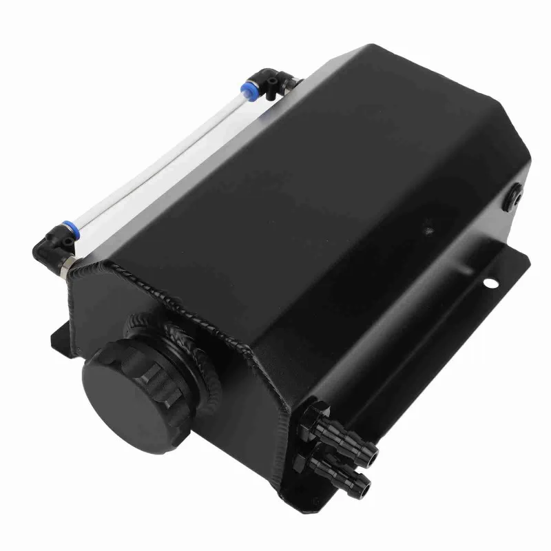 

Aluminium Alloy Coolant Expansion Tank - 2L Capacity Universal Radiator Reservoir, Suitable for Most Vehicles, Sleek Black Finis