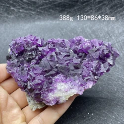 Natural Raw Stone Zhejiang Purple Fluorite Crystal Cluster Mineral Specimen Quartz Rock Home Decoration Gift Healing