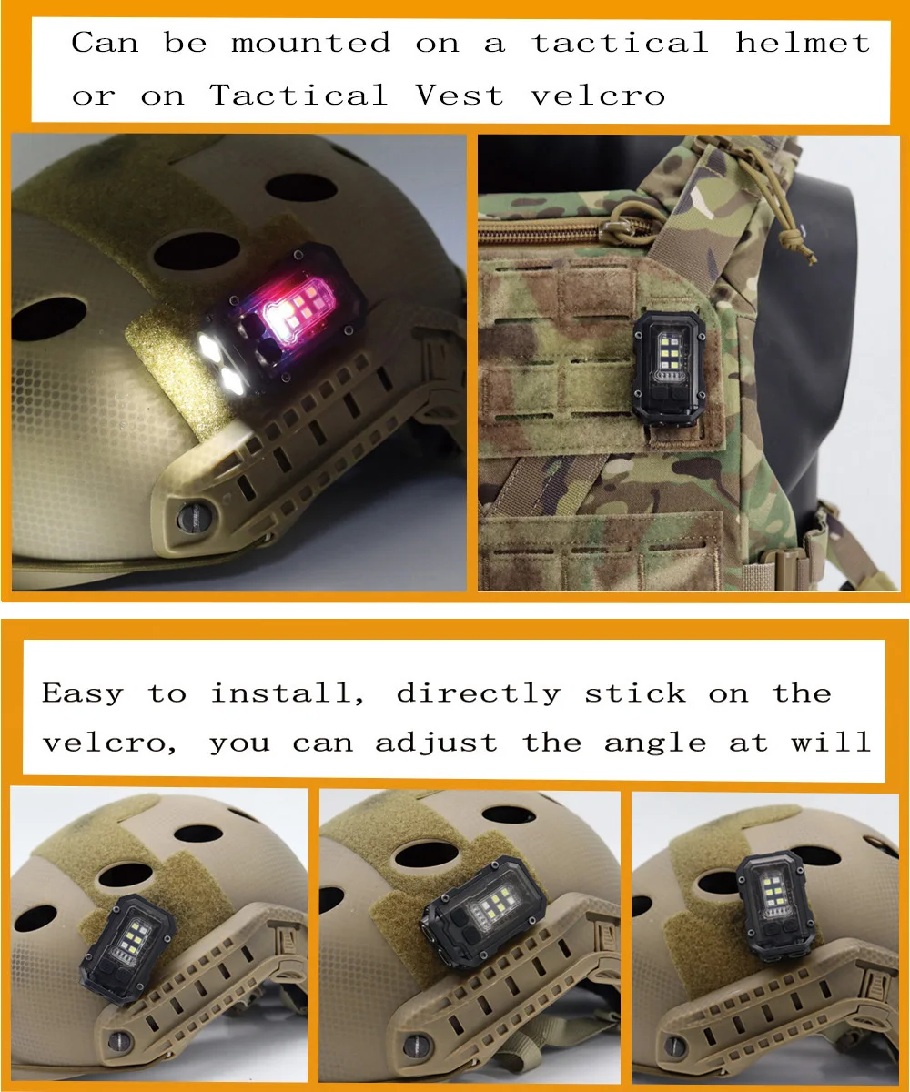 Neue EDC Taktische Taschenlampe Tragbare Mini Licht Outdoor Camping Wandern Werkzeuge Für Taktische Weste Molle System 25mm Rucksack Gurt – Detail 14