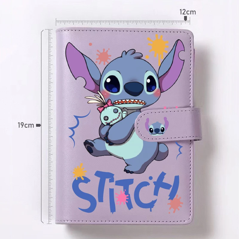 Disney  A6 Loose Leaf Notebook Cute Stitch Student Notepad Diary Planner Agenda Memo Office School Supplies Stationery Wholesale