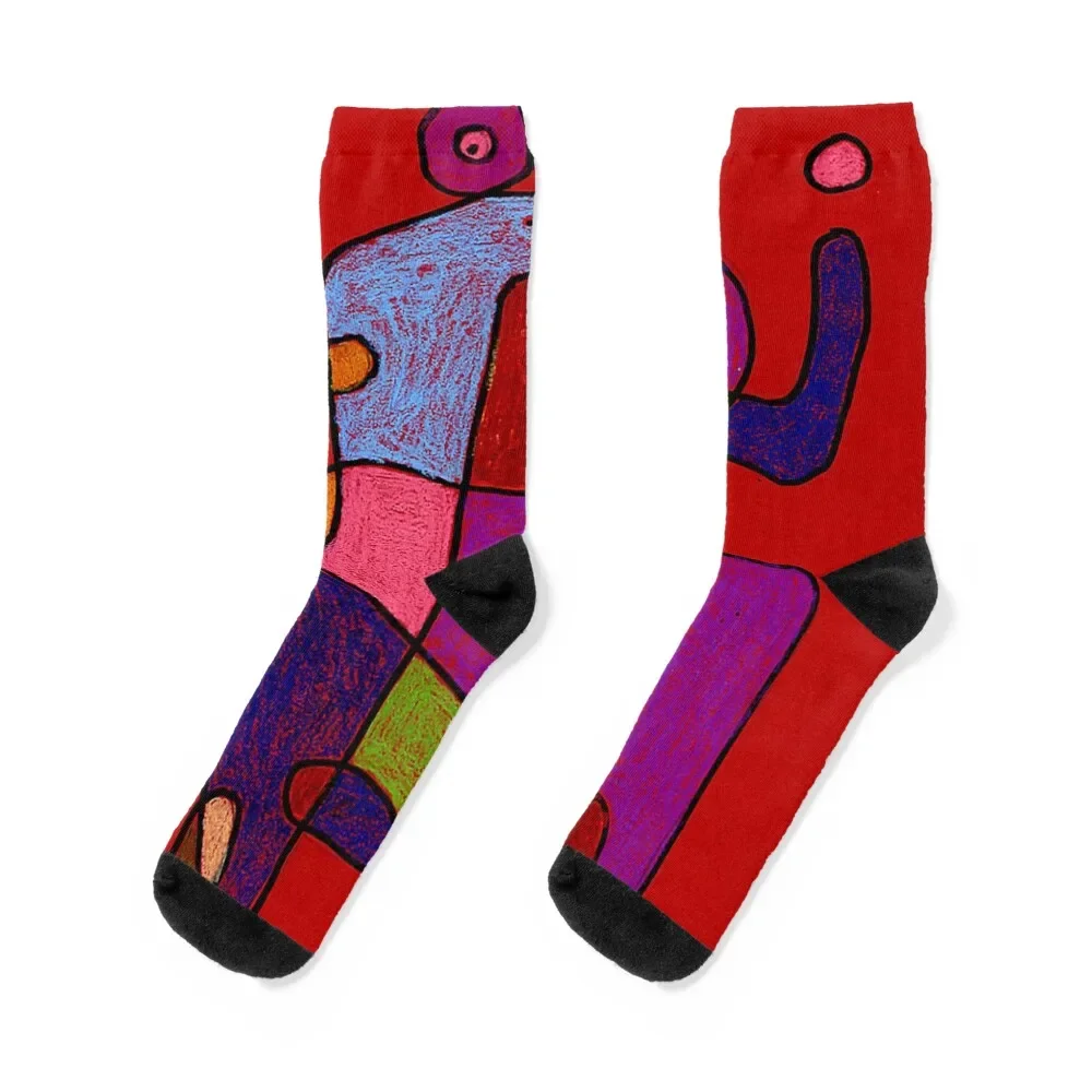 Paul Klee-Calcetines de algodón para hombre y mujer, medias cálidas de alta calidad para halloween, de lujo, para invierno