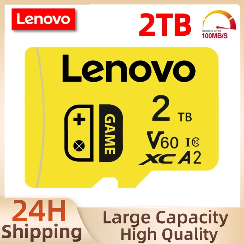 Lenovo-Cartão de Memória Mini SD, Cartão Micro TF, Classe 10, Câmera, Telefone, Drone, Original, 1TB, 2TB, 256GB, 512GB, V60