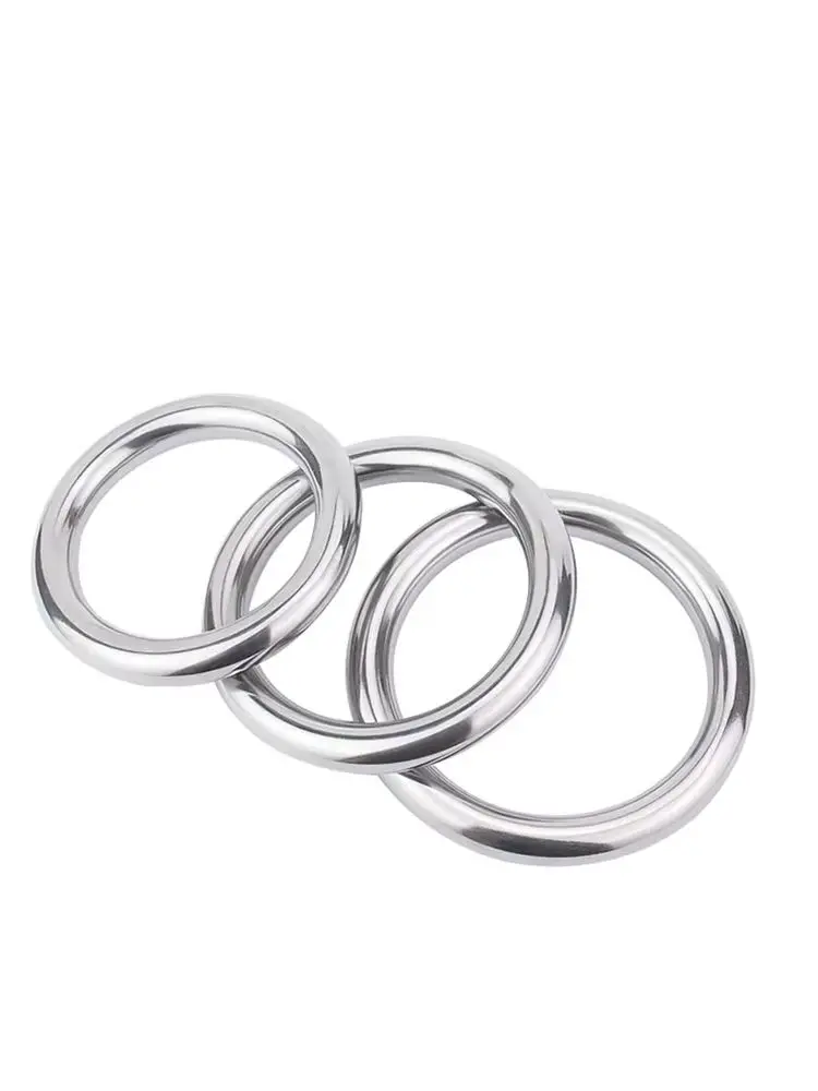 M3-M10 304 Stainless Steel Solid Seamless O Ring Heavy Duty Welded Round Rings For Rigging Marine Boat Hammock Yoga Hanging Ring