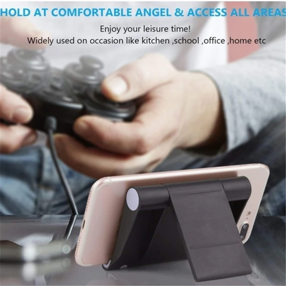 Universeller faltbarer Schreibtisch-Telefonhalter für Samsung S20 Plus Ultra Note 10, IPhone 11, Handy, Tablet, Desktop-Halter – Detail 6