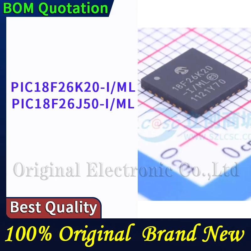10pcs/lot PIC18F26K20-I/ML PIC18F26J50-I/ML  plastic casing Original  In stock High quality