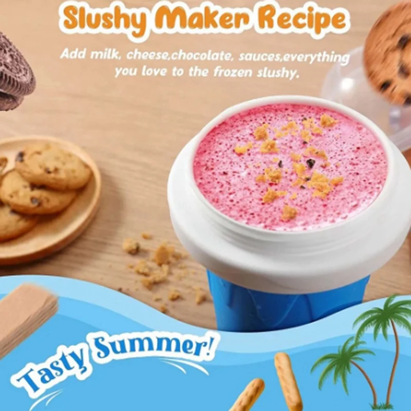 DIY Magic Slushy Maker Squeeze Cup, Portátil Smoothie Squeeze Cup para Sucos, Leite e Sorvete Make