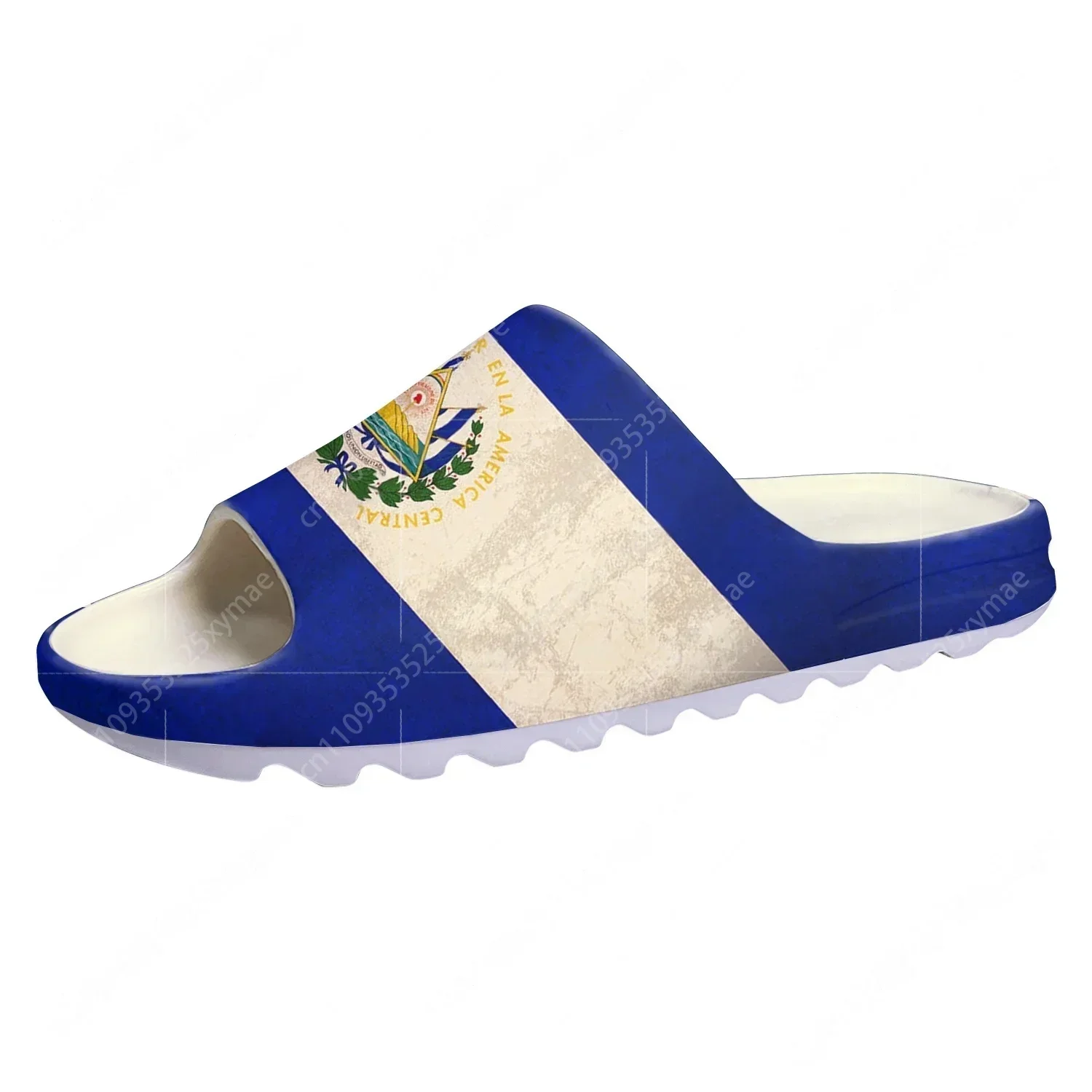 

El Salvador Flag Soft Sole Sllipers Home Clogs Step on Water Shoes Mens Womens Teenager Bathroom Beach Customize on Shit Sandals