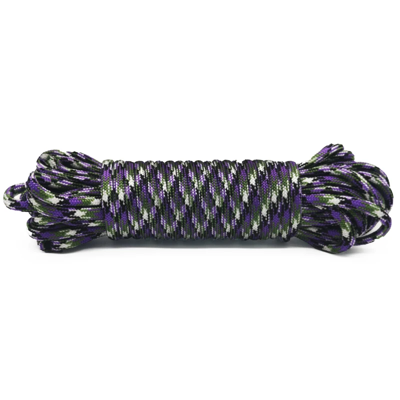 7 Cores 550 Paracord Cord 5 15 30 M Dia.4mm For Outdoor Camping Survival Lanyard Parachute Rope Hiking Tent Accessories
