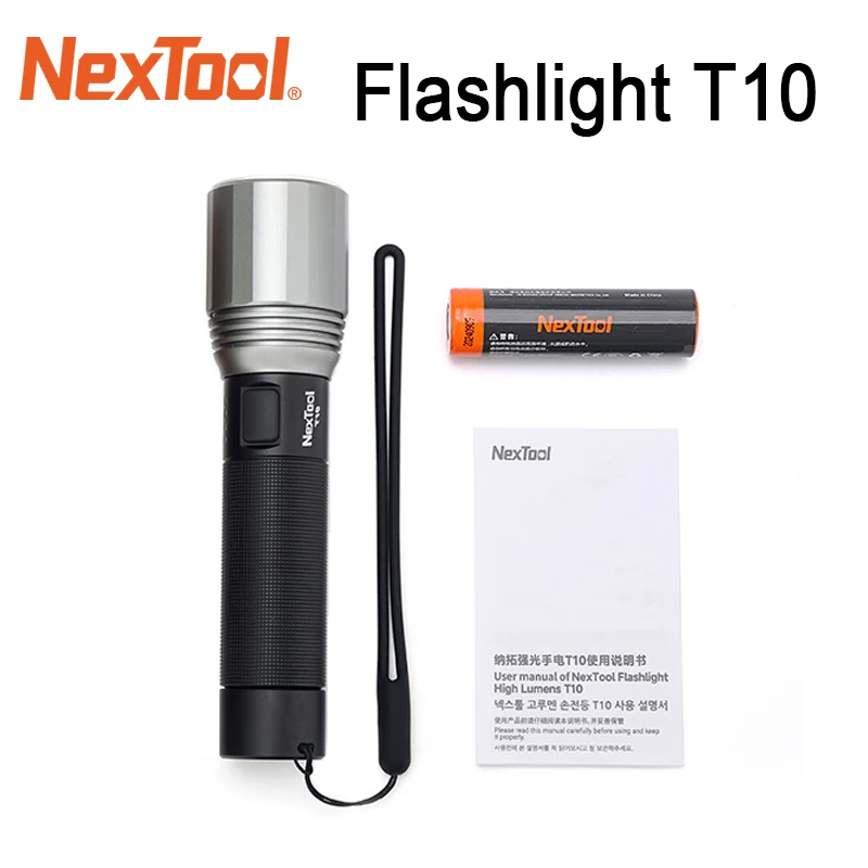 NexTool Rechargeable LED Flashlight 2000 High Lumens 7 Modes 2600mAh Battery Portable Lighting EDC Flashlight for Camping Hiking