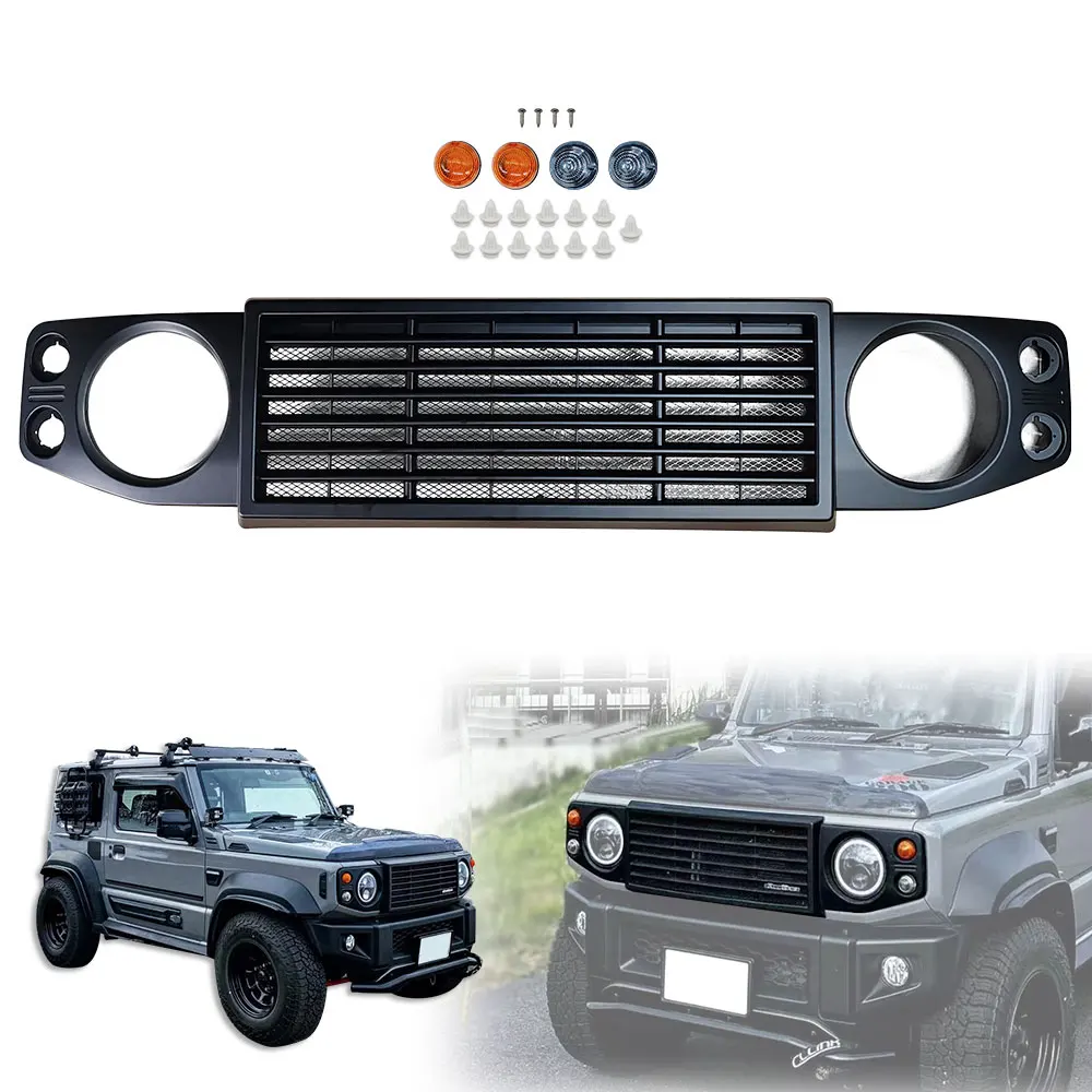 Araba Aksesuarları 4x4 Offroad Parçaları Çelik Izgara Ön Tampon Izgarası yükseltme Suzuki Jimny için JB64 JB74 5 Kapı Izgarası