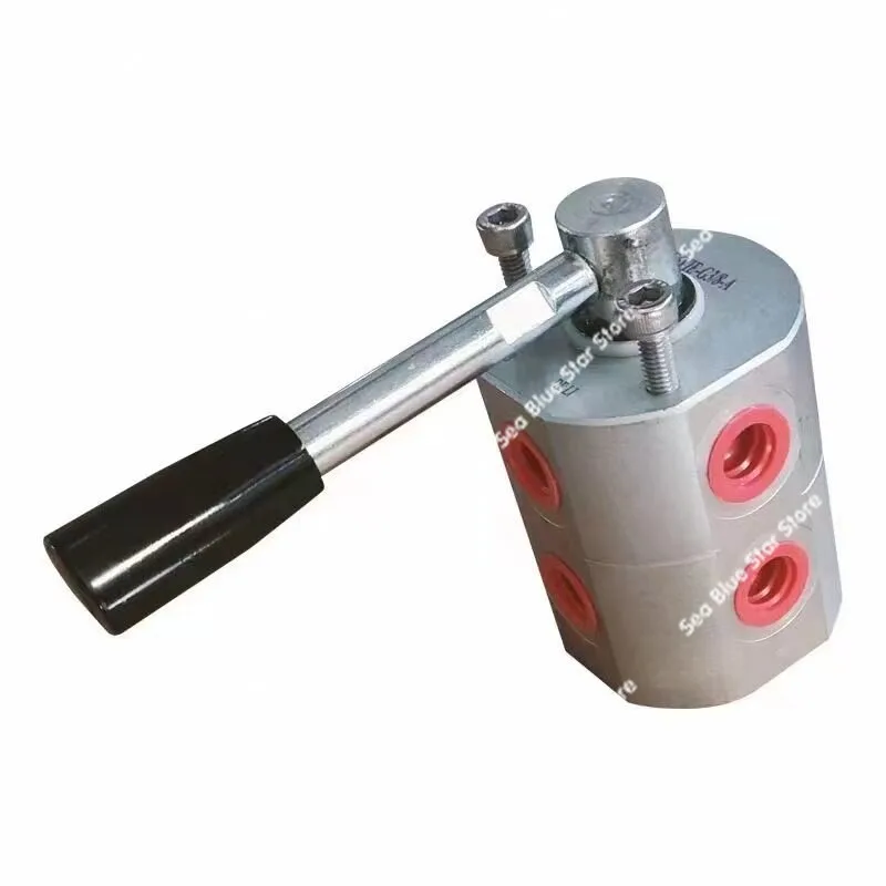 Two six-way two-in four-out reversing valve, hand rotary valve, excavator, manual hydraulic winch rotary valve