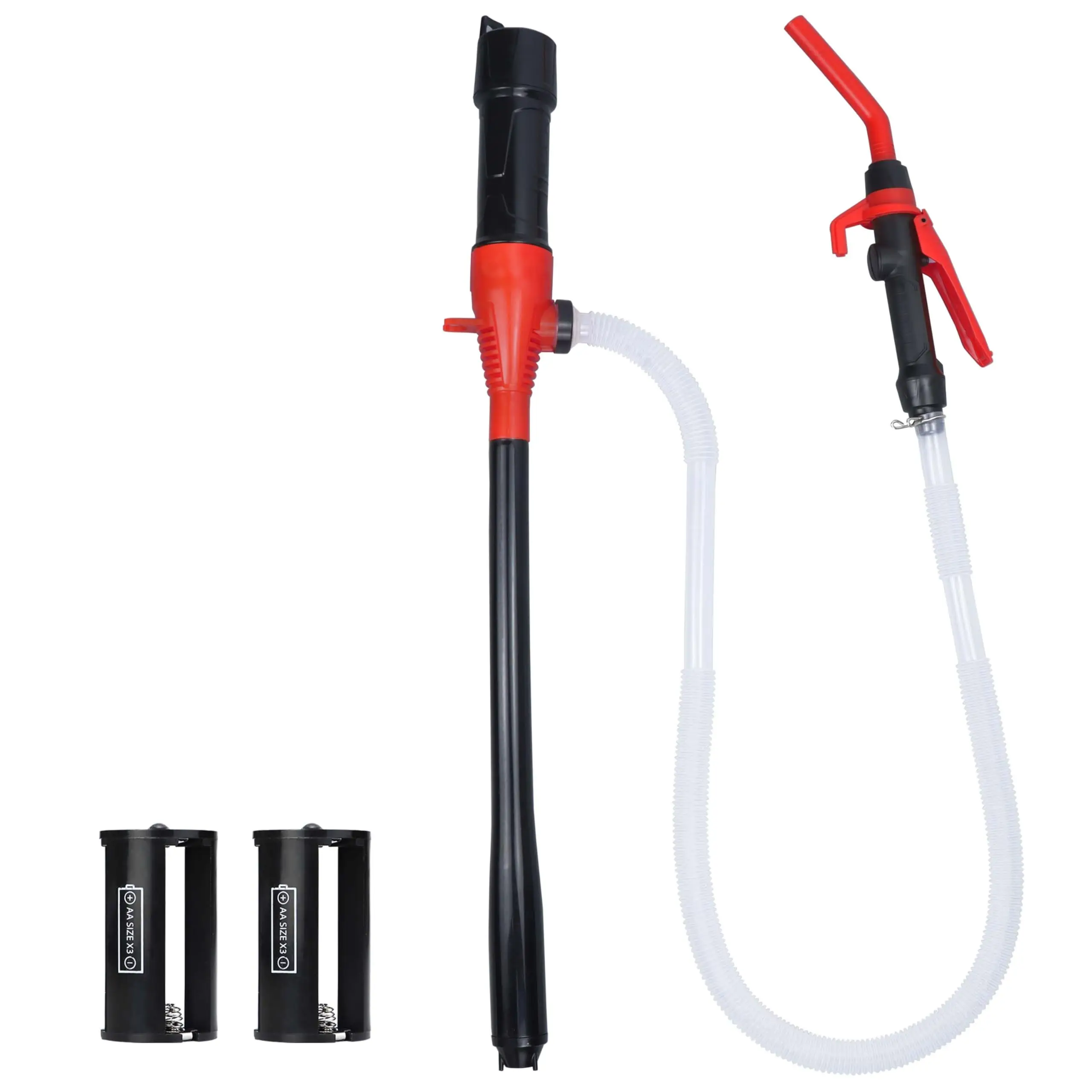 Portable Power Siphon Pump for Gas, Battery Operated Fuel Transfer Pump, 3.5GPM Flow, Diesel Oil Extractor, 1/2 Inch Discharge