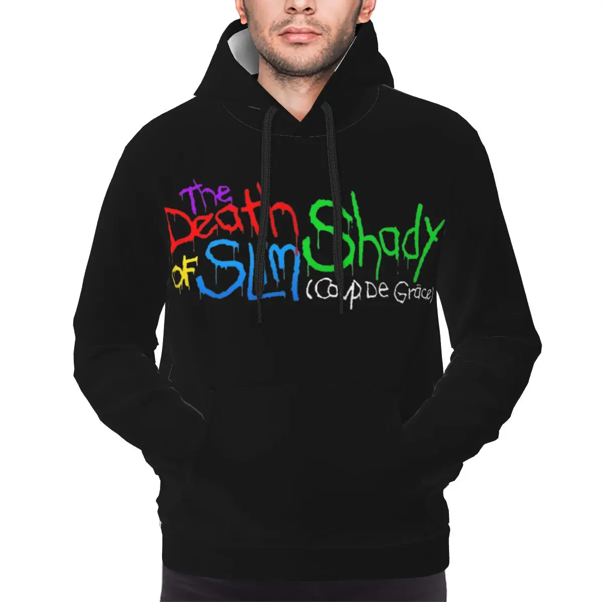 Mens Womens The Death Of Slim Shady Eminem Hoodie Hooded Collar Drawstring Coup de Grace Pullover Sweatshirts Long Sleeve Shirt