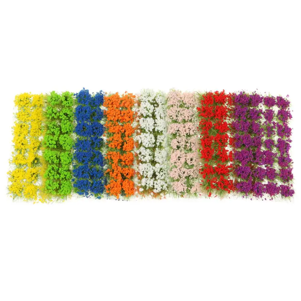 28PCS/Box Accessories Scenery Micro Landscape Game Simulation Terrain Production Wild Miniature Grass Flower Cluster Model Scene