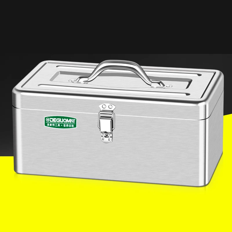 Stainless Steel Large Capacity Tool box Industrial Grade Heavy-duty Thickened Metal Iron Box Household Hardware Storage tool Box