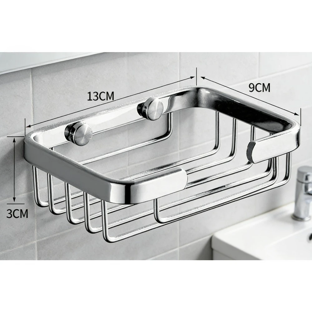 

Kitchen detergent storage rack，Stainless steel wall-mounted soap box with drainage rust protection, bathroom