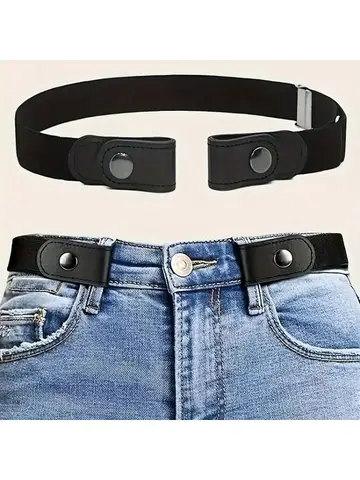 Traceless Invisible Elastic Belt Women's Belt Jeans Pants Men's Elastic Belt