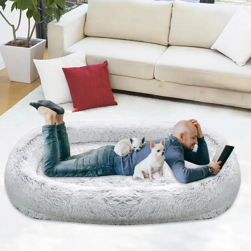 5/6XL Donut Mand Dog Sofa for Large Dogs Cats House Plush Pet Bed Dog Round Sleeping Mat For Small Medium Large Animal Calming