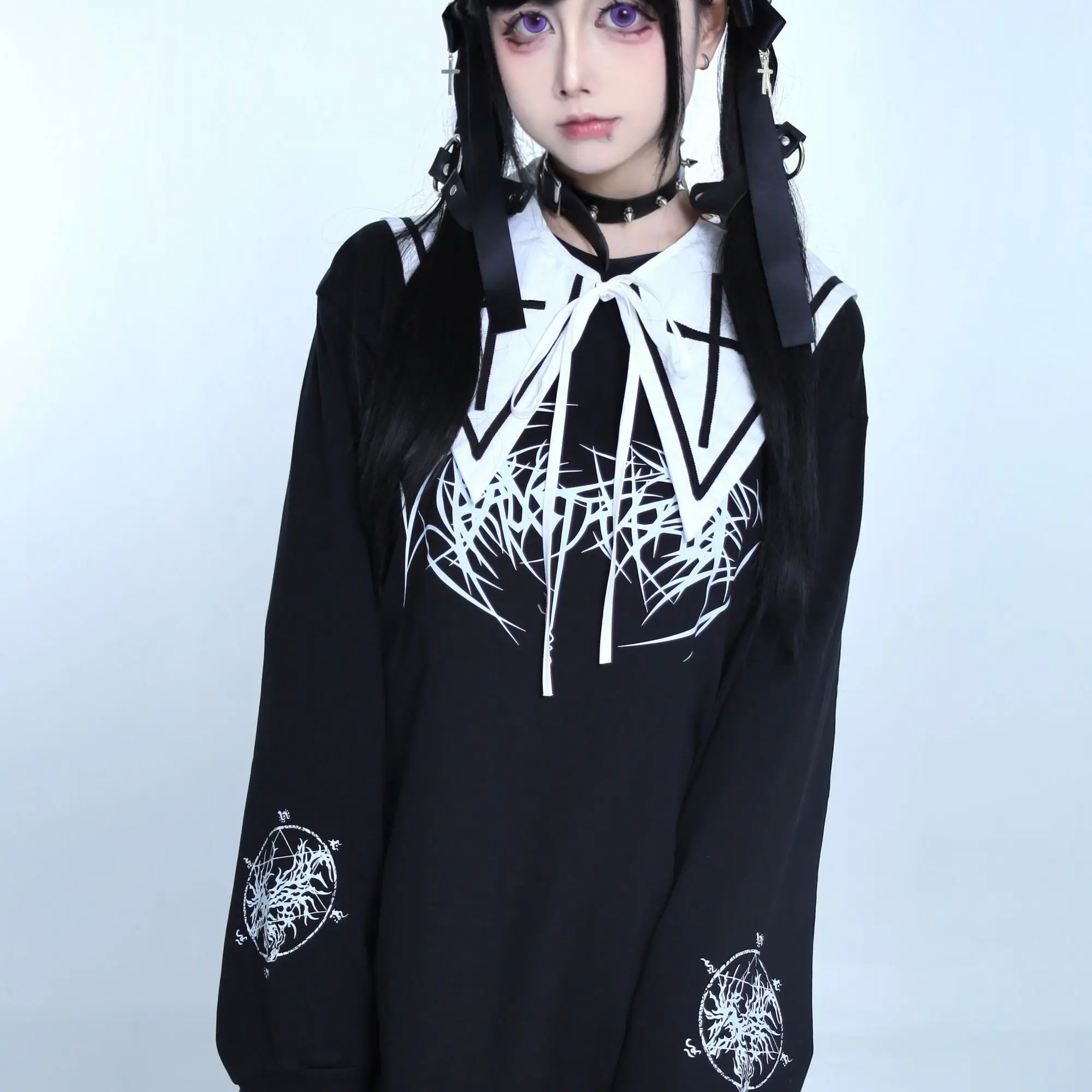 2025 Ropa Mujer Streetwear Hip-hop Hoodies Women Clothes Japanese Harajuku Tops O-neck Casual Sweatshirts Print Chic Y2k Hoodie