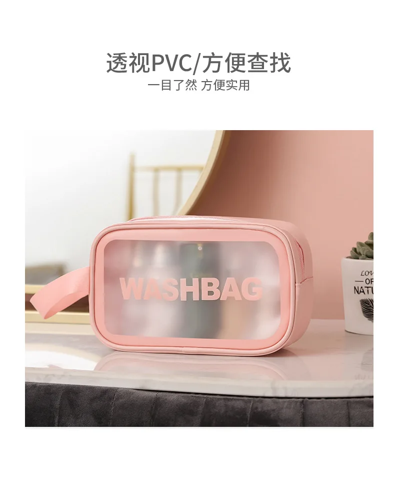 Neues transparentes Make-up-Taschen-Set, Kosmetik-Organizer, Waschbeutel für Frauen, tragbare Kosmetiktasche, Reise-Essentials-Kosmetiktasche – Detail 5