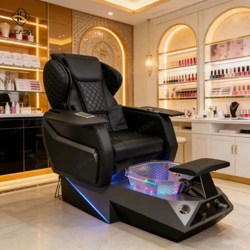 Custom Electric Reclining Foot Spa Massage Chair Pipeless Professional Foot Spa Massage Pedicure Chair